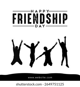 Happy Friendship Day poster design vector illustration.	