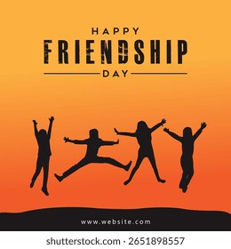 Happy Friendship Day poster design vector illustration.	
