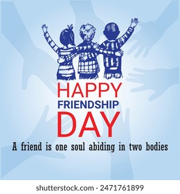 Happy Friendship Day Poster Einfache Illustration