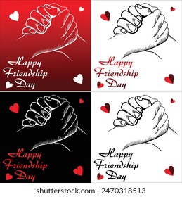 Happy Friendship day poster and template design , Happy international friendship day