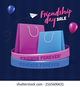 Happy Friendship Day Sale - Shopping Bags In Friendship Band