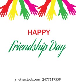 Happy Friendship Day social media post or template background design, for celebrating friendship day 2024. vector illustration