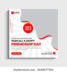 Happy Friendship Day Social Media Post Banner Template