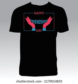 Happy Friendship Day T Shirt Design. 