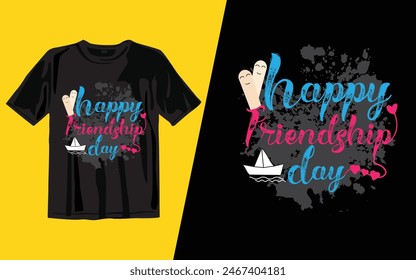 happy friendship day
 t shirt design vector illustrator art