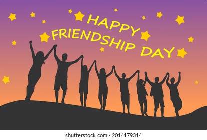 Happy Friendship Day template background vector