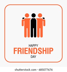 Happy Friendship Day text for friends greeting card simple design.