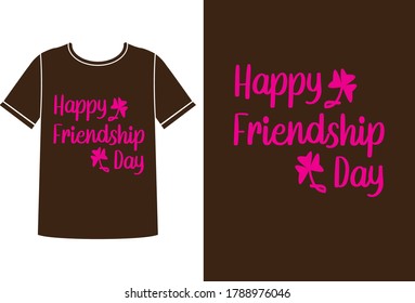 Happy friendship day t-shirt design template