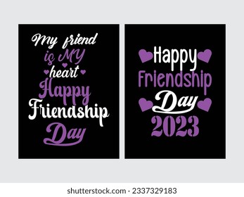 Happy Friendship Day T-Shirt Design Template