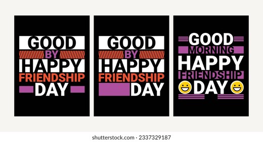 Happy Friendship Day T-Shirt Design Template