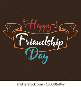 Happy Friendship day t-shirt design.vector, typography,greeting cards, posters, clothing, t-shirt for your friends.Inspirational quote about friendship.