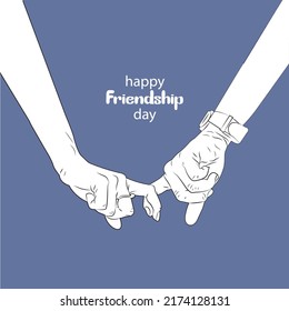 Happy Friendship Day, two pairs of hands in love tenderly hold together. hands, love, couple, together, fingers, people, family.