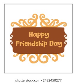 Happy Friendship Day Typography Design