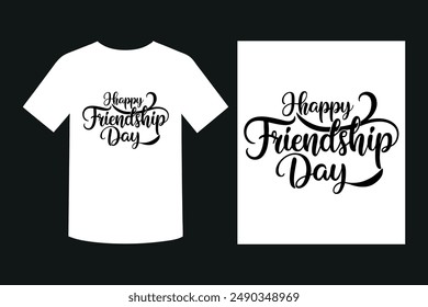 Happy Friendship Day Typography Design