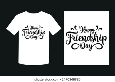 Happy Friendship Day Typography Design