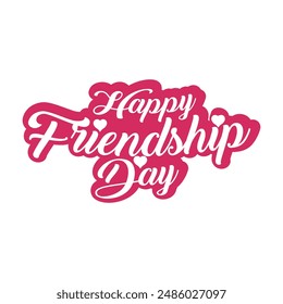 Happy friendship day typography illustration calligraphy for print element design