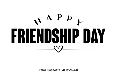 Happy Friendship Day typography lettering vector illustrator