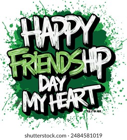Happy Friendship Day Typography T Shirt Design Vector file