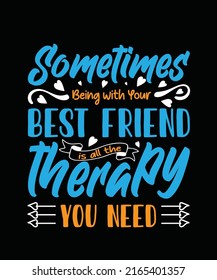 Happy Friendship day Typography T-shirt Design