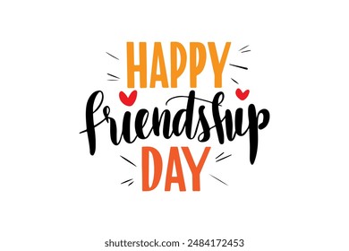 Happy Friendship Day Typography vector design  