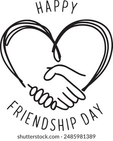 Happy Friendship Day Typografie Vektorgrafik