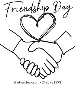 Feliz Día de la Amistad Tipografía Vector