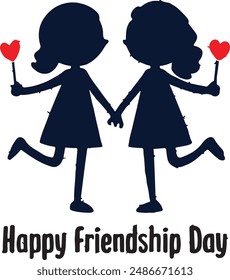 Happy Friendship Day Typografie Vektorgrafik