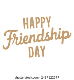 Happy Friendship Day Typography in vector with white background