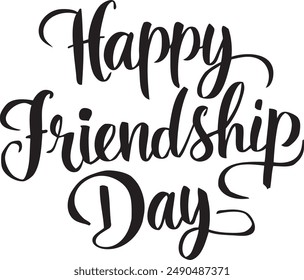 Happy friendship day vector art illustration