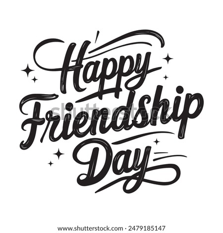 Happy Friendship Day vector art T-shirt design