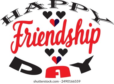 Happy friendship day vector arts illustration