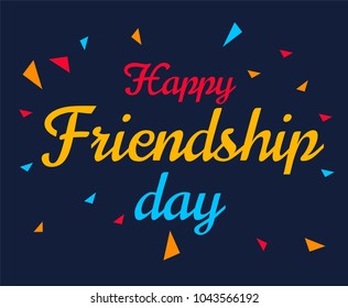 Happy friendship day vector background or banner graphic