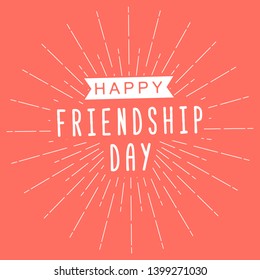 Happy Friendship day vector background design. Template for greeting cards, posters, banner. Vector illustration.