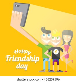 Happy friendship day vector background. Best Friends forever concept vector illustration