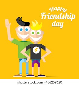 Happy friendship day vector background. Best Friends forever concept vector illustration