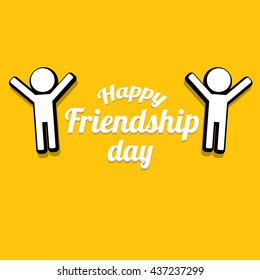 Happy friendship day vector background. Best Friends forever concept vector illustration