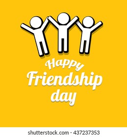 Happy friendship day vector background. Best Friends forever concept vector illustration
