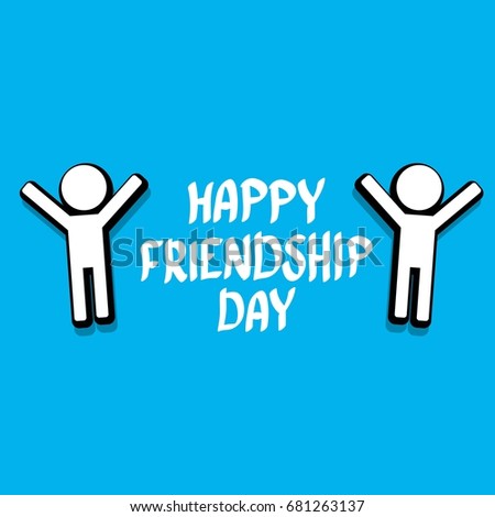 Happy friendship day vector background with hipsters freinds. Best Friends forever concept vector illustration