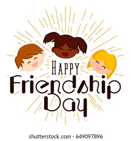 Happy friendship day. Vector background.Best friends forever.