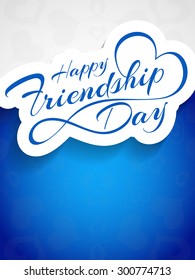 Happy Friendship Day vector card design.