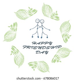 Happy Friendship day vector design. I. Usable as greeting cards, posters, clothing, t-shirt for your friends.Sticker
