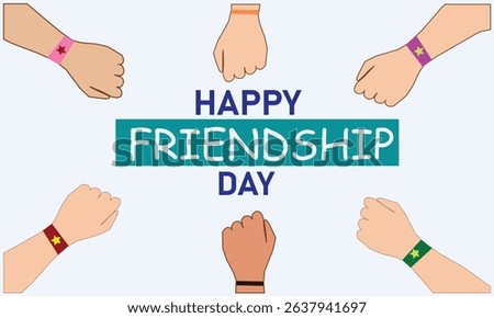 Happy Friendship day vector design.