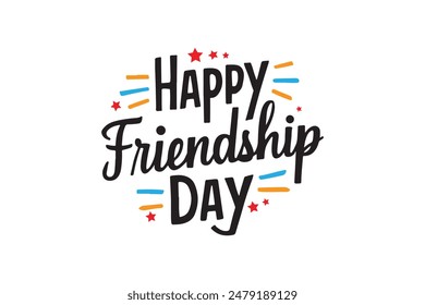 Happy Friendship Day vector illustration isolated on a white background