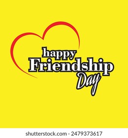 Happy Friendship day vector illustration with text and love elements for celebrating. vector illustration