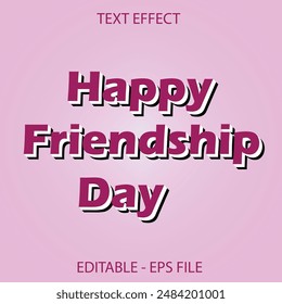 Happy Friendship Day vector illustration typographic design.