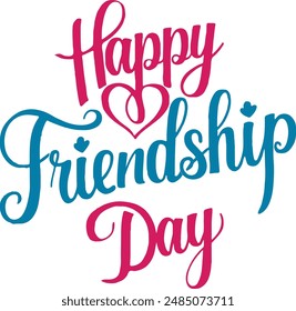 Happy Friendship Day Vektorillustration