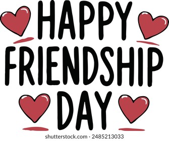 happy friendship day vector illustration