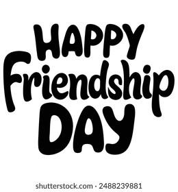 Happy friendship day vector illustration.