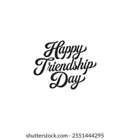 Happy Friendship day vector illustration with on white background 