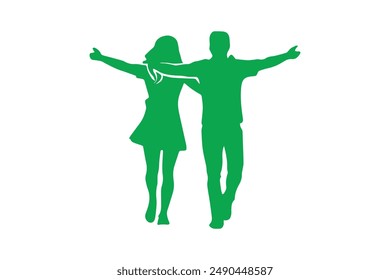 Happy friendship day vector logo